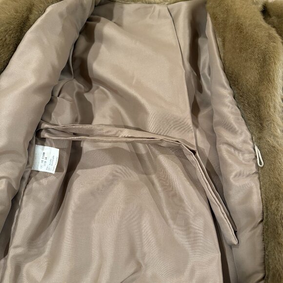 Astraka of London Vintage Camel Faux Fur Coat - Picture 7 of 8